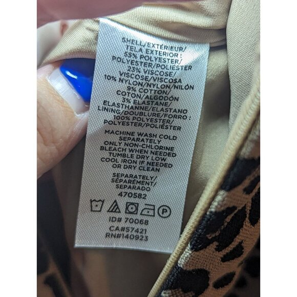 Ann Taylor LOFT Womens Skirt 8 Cheetah Print skirt NWTs Pencil Skirt Business - Picture 11 of 14